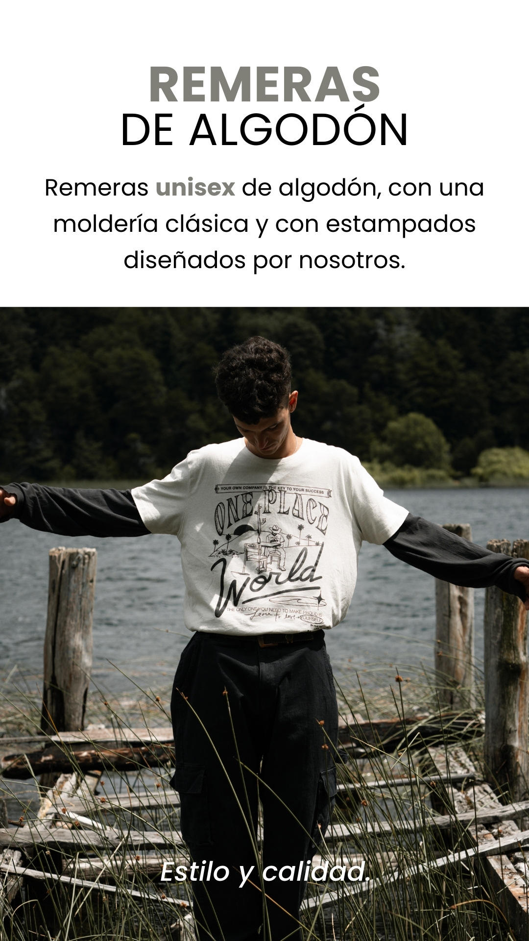 REMERAS DE ALGODÓN Remeras unisex de algodón, con una moldería clásica y con estampados diseñados por nosotros. Estilo y calidad.